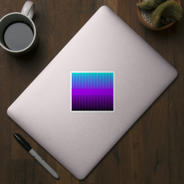Wave Design Blue, Purple and Black by BlakCircleGirl